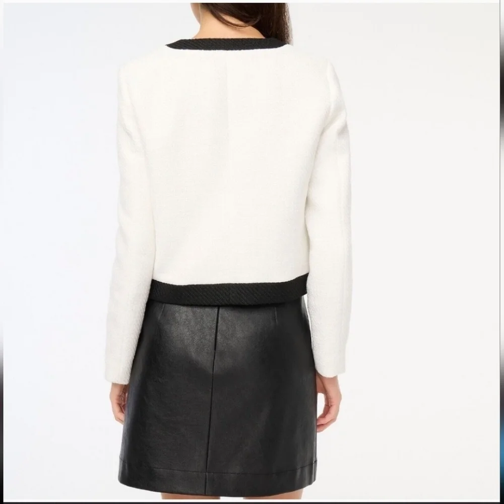 J.Crew Vintage Rib Lady Jacket Classic Office Lightweight Cotton Preppy Chic